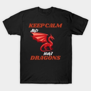 keep calm and hunt dragons (keep calm, hunt dragons, dragon hunters, dragon hunt) T-Shirt